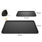Silicone Coffee Machine Mat Non-Slip Heat-Resistant Draining Tray For Dining Table, Horizontal Stripes Black, Horizontal Stripes Grey, Vertical Stripes Black, Vertical Stripes Grey, Loop Pattern Black, Loop Pattern Grey