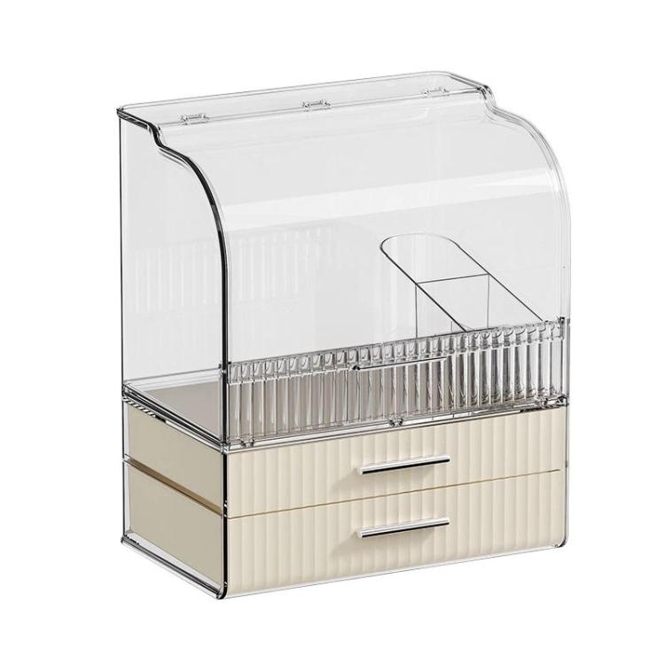 Cosmetic Storage Box With Lid Large Capacity Drawer-Type Desktop Organizer