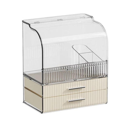 Cosmetic Storage Box With Lid Large Capacity Drawer-Type Desktop Organizer