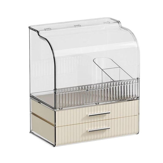 Cosmetic Storage Box With Lid Large Capacity Drawer-Type Desktop Organizer