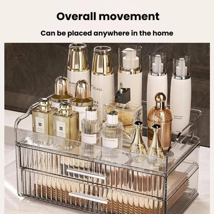 Cosmetic Storage Box With Lid Large Capacity Drawer-Type Desktop Organizer