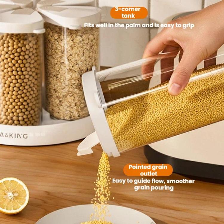 Rotatable Dustproof & Moistureproof Cereal Can Household Kitchen Coffee Bean Storage Container