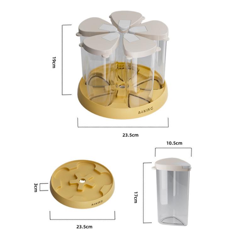 Rotatable Dustproof & Moistureproof Cereal Can Household Kitchen Coffee Bean Storage Container