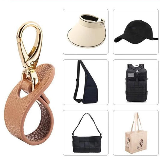 10pcs Leather Hat Clip Luggage Hook Minimalist Hat Anti-Loss Clip