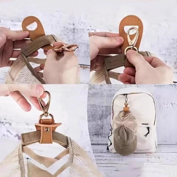 10pcs Leather Hat Clip Luggage Hook Minimalist Hat Anti-Loss Clip