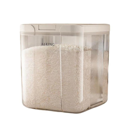 Press Flip Lid Rice Bucket For Home Kitchen Insect-Proof & Moisture-Proof Cereal Storage Container, 2.9L, 5L, 10L, 15L
