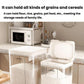 Two clear cereal storage buckets with white hinged lids, one open for refilling