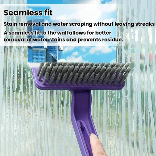 Multifunctional Rotatable Gap Cleaning Brush Glass Scraper For Bathroom Window Floor