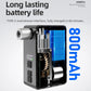 Portable electric bike air pump showing internal battery cells and valve head, AM6Pro