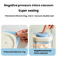 Vacuum food jar lid with blue silicone seal ring and negative-pressure micro-vacuum