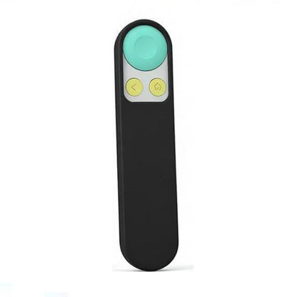 Black silicone remote controller case with button panel and round top cutout