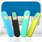 Set of silicone remote controller cases in blue, black, mint green, and yellow