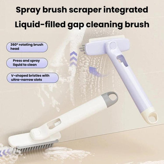 Multifunctional Liquid Spray Gap Stiff Brush Bathroom Tile Cleaning Brush