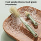 Multifunctional Straight Handle Silicone Bottle Brush Portable Water Cup Cleaning Brush Set