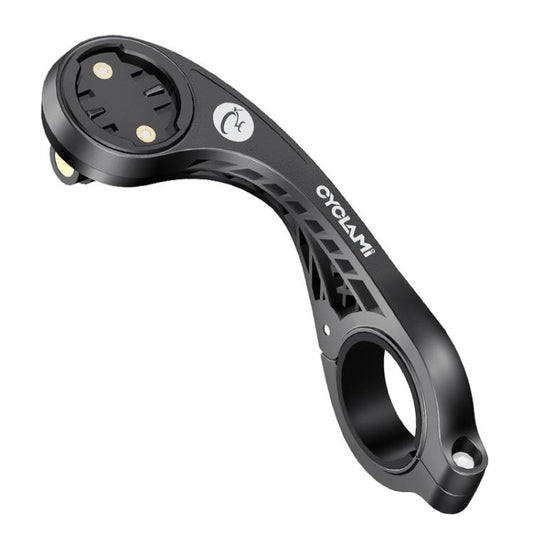 Bike computer light mounting bracket, S2, black handlebar clamp with circular mount