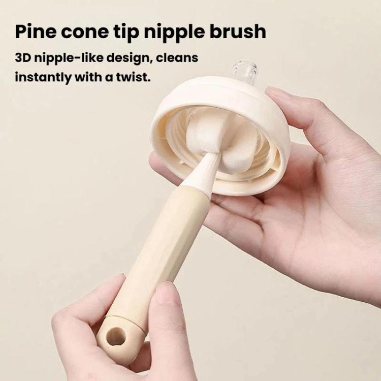 Multifunctional Straight Handle Sponge Bottle Brush Cup Cleaning Brush Set