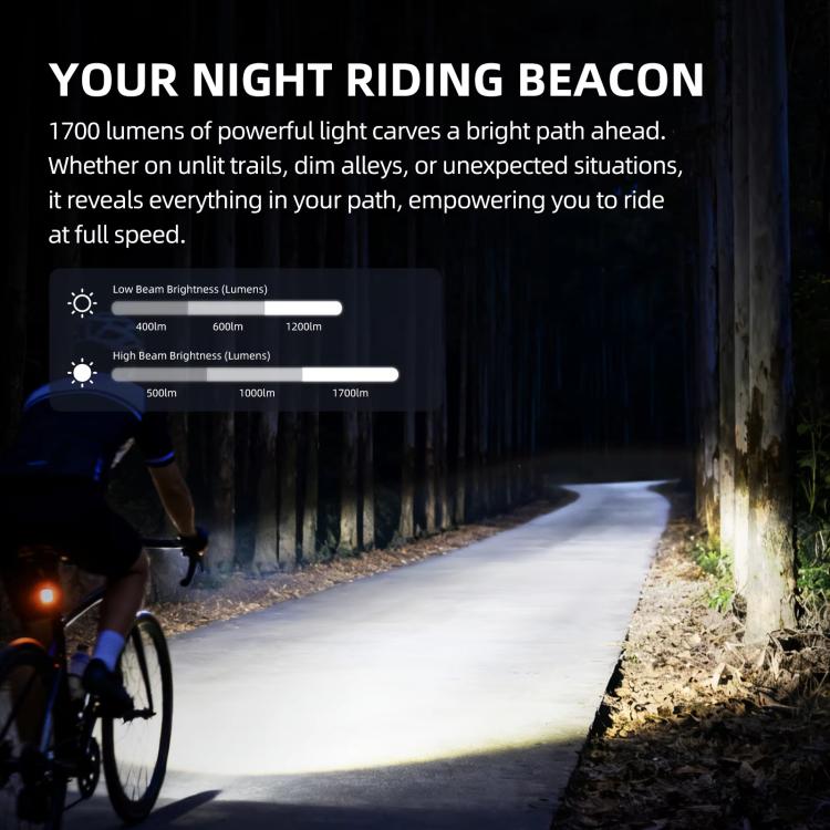 Bicycle Remote-Controlled Headlight High Power Night Riding Flashlight, CYC1700