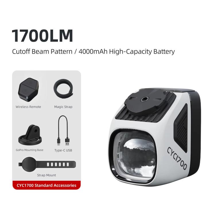 Bicycle Remote-Controlled Headlight High Power Night Riding Flashlight, CYC1700
