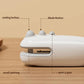 Mini bag sealer diagram view, showing sealing buttons and blade button areas.