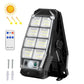 Black solar clip-on wall light with LED grid panels and round motion sensor