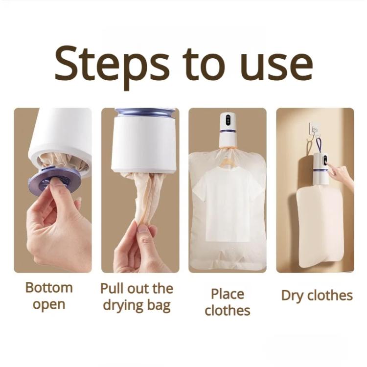200W Pocket-Sized Portable Dryer Machine 240 Min Timer, Overheat Protection, US Plug, EU Plug, UK Plug, AU Plug