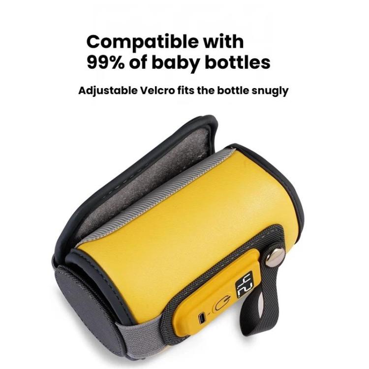 Portable Baby Bottle Heating & Insulating Sleeve with Digital Display USB-C Powered, 5 Adjustable Temperature Settings