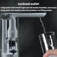 Electric water pump outlet releasing a stream of water into a cup