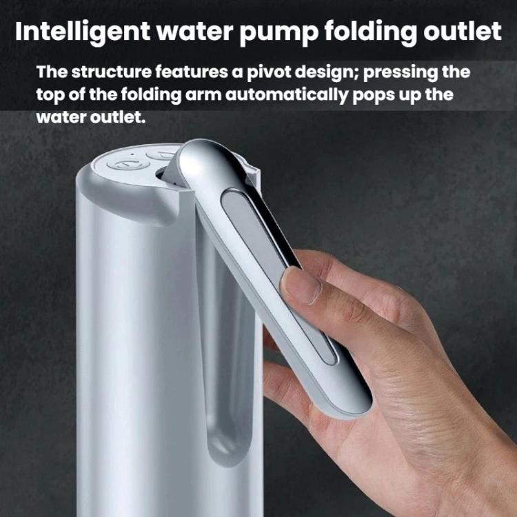 Portable electric water pump with hand pressing folding outlet
