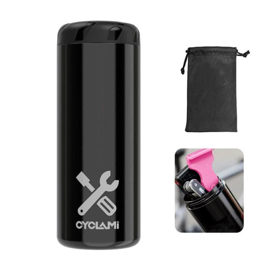 CYCLAMi Bicycle Repair Tool Canister Portable Water Bottle-Style Storage Can
