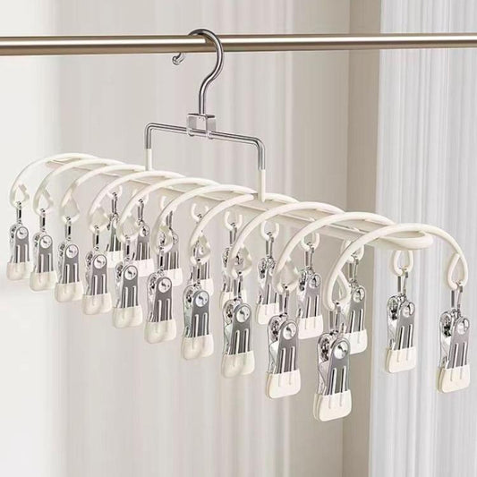 Stainless Steel Windproof 20 Clips Clothes Hanger Socks Underwear Drying Clips