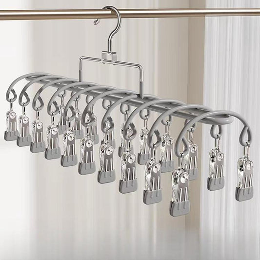 Stainless Steel Windproof 20 Clips Clothes Hanger Socks Underwear Drying Clips