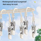Stainless Steel Windproof 20 Clips Clothes Hanger Socks Underwear Drying Clips