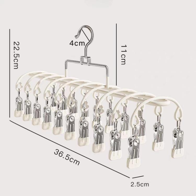 Stainless Steel Windproof 20 Clips Clothes Hanger Socks Underwear Drying Clips