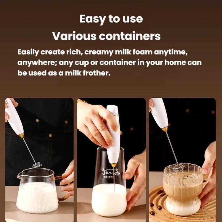 Electric Milk Frother & Coffee Mixer Wireless Handheld Mini Egg Whisk For Home