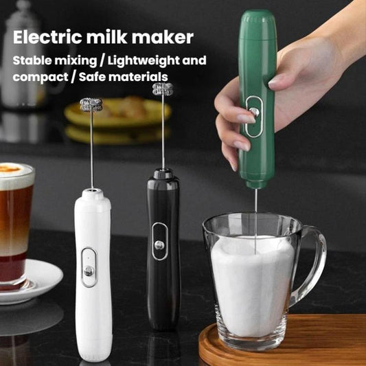 KJBQ-4 Handheld Electric Milk Frother Wireless Battery-Powered Egg Whisk For Home