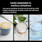 Milk froth in cups showing latte-style foam textures