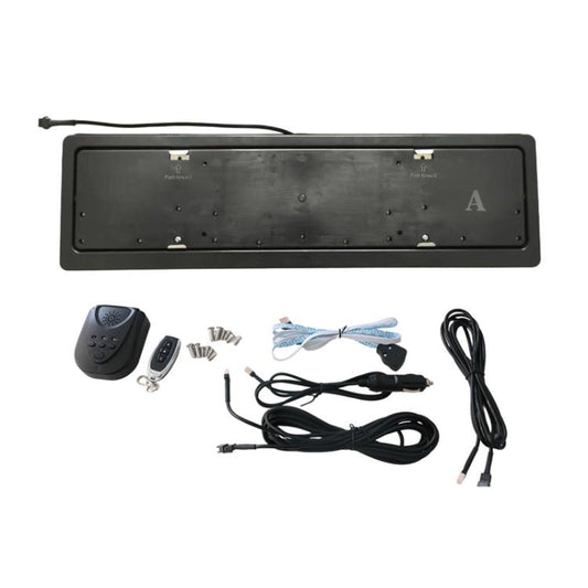 European-Standard Electric Vehicle License Plate Flip Frame Modification, Single Plate, Double Plate