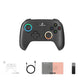 Black game controller with colored ABXY buttons, D-pad, and glowing thumbstick rings