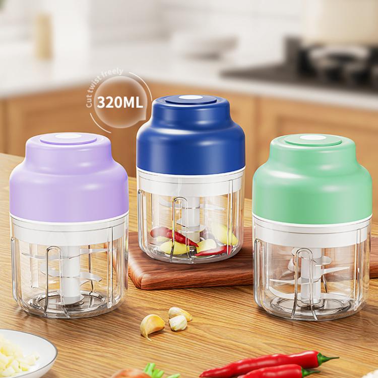 320ml Wireless Electric Garlic Chopper 6 Stainless Steel Blades Rechargeable Mini Food Processor