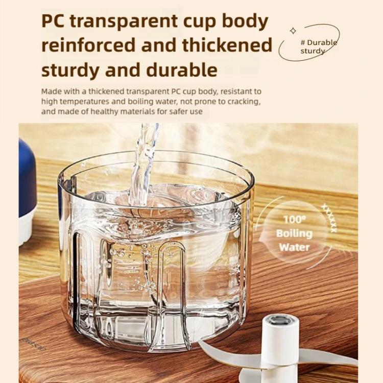 320ml Wireless Electric Garlic Chopper 6 Stainless Steel Blades Rechargeable Mini Food Processor