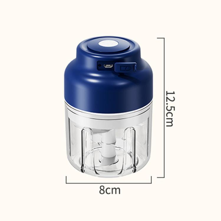 320ml Wireless Electric Garlic Chopper 6 Stainless Steel Blades Rechargeable Mini Food Processor