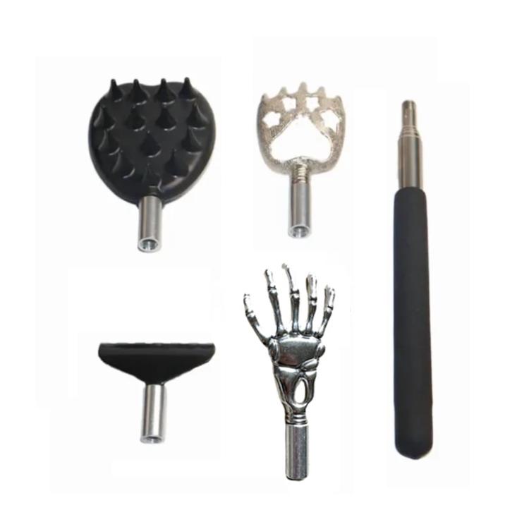 Extendable Stainless Steel Long-handled Portable Handheld Back Scratcher, 4pcs /Set