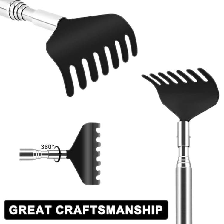 Extendable Stainless Steel Long-handled Portable Handheld Back Scratcher, 4pcs /Set
