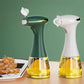 Electric oil sprayer bottles set, green and white with chrome spray heads