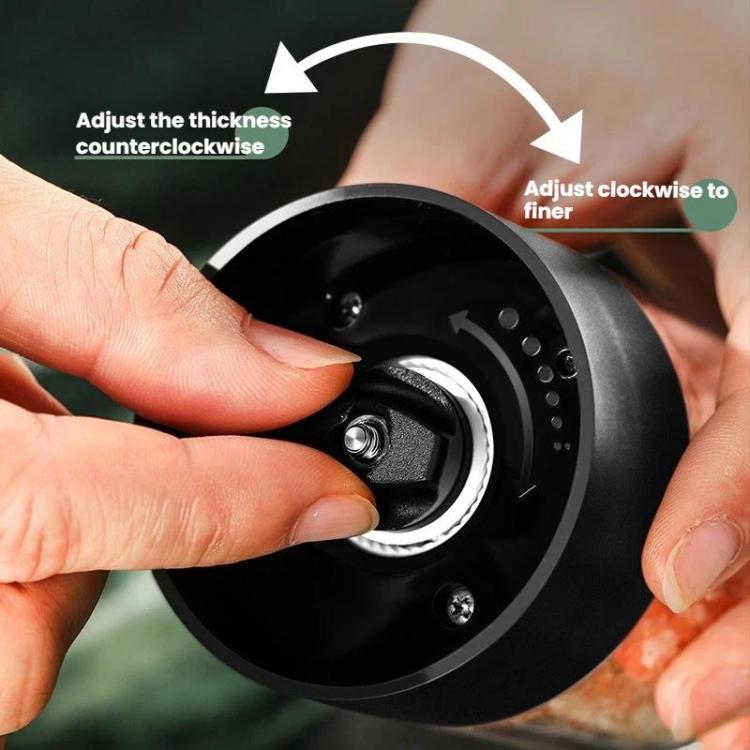 Electric Grinder for Pepper, Salt & Coffee USB Type-C Fast Charging, Adjustable Coarseness, Built-in LED Light