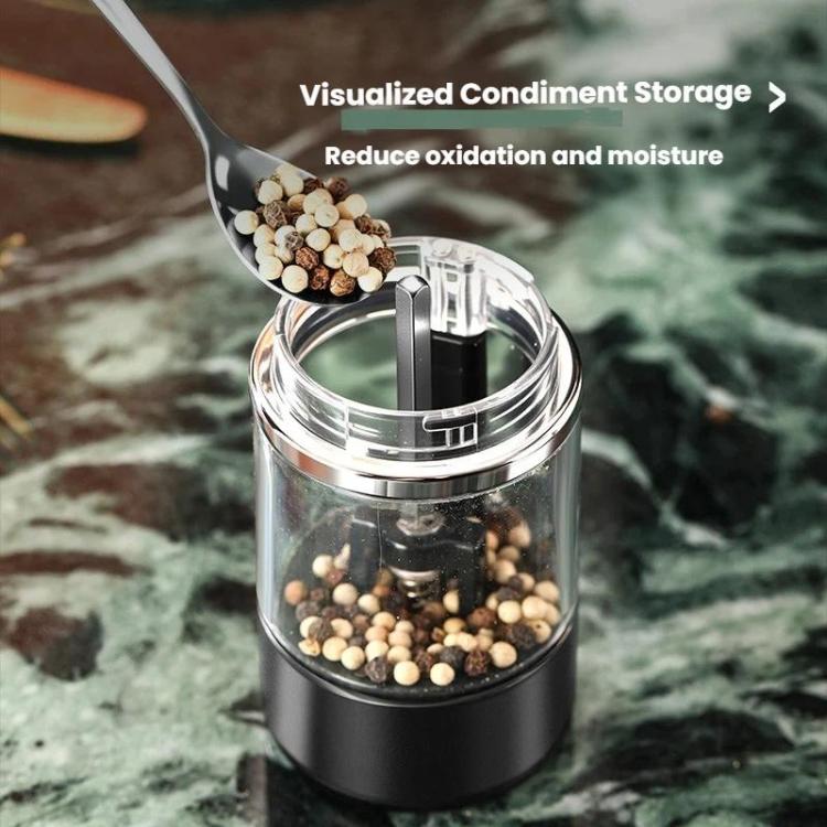 Electric Grinder for Pepper, Salt & Coffee USB Type-C Fast Charging, Adjustable Coarseness, Built-in LED Light