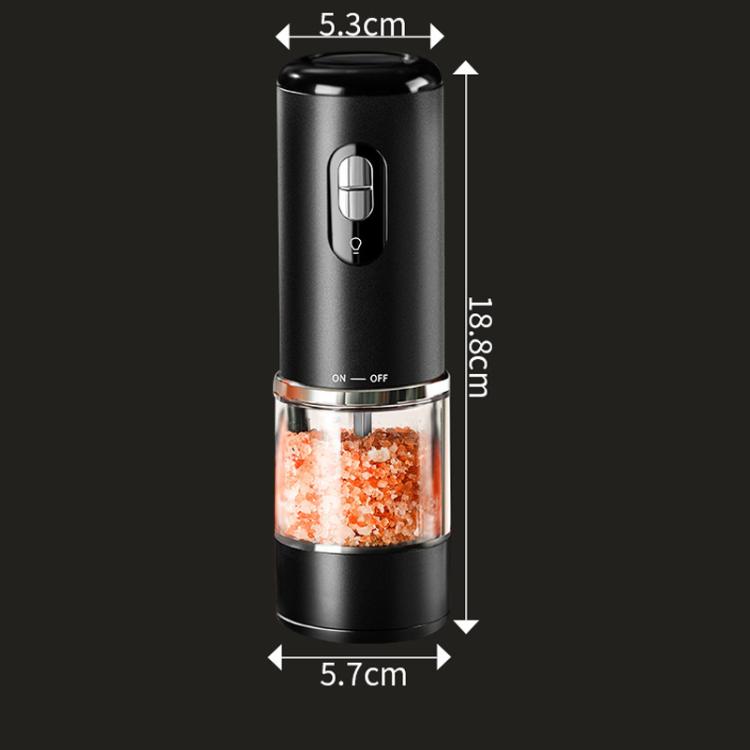 Electric Grinder for Pepper, Salt & Coffee USB Type-C Fast Charging, Adjustable Coarseness, Built-in LED Light
