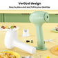 Green and white handheld electric whisk units with vertical design and stand bases