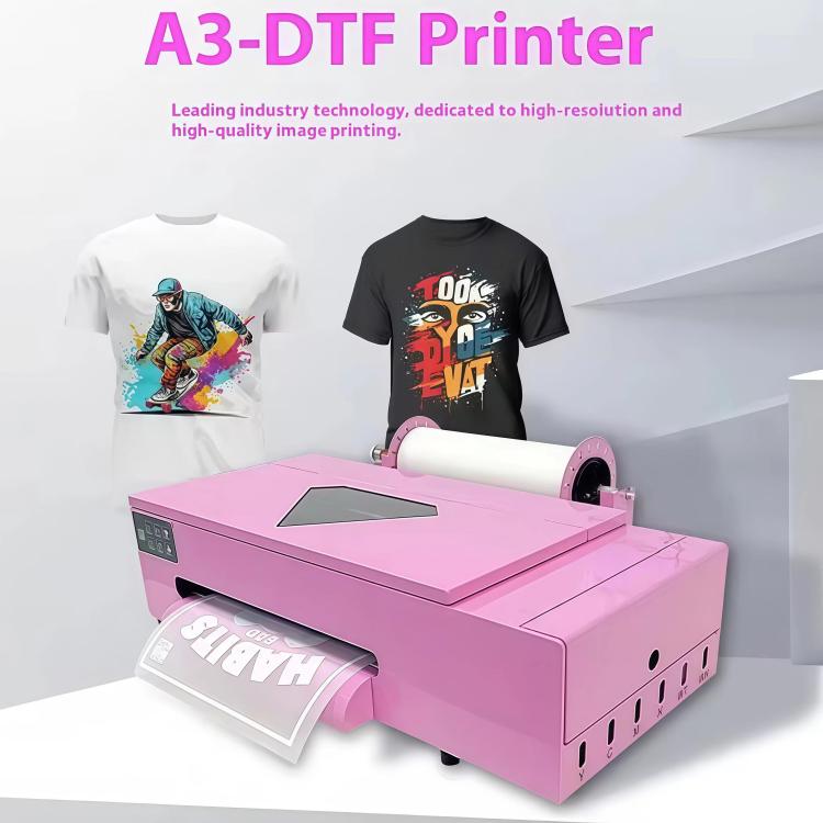 FCOLOR A3 Roll-Fed DTF Printer Compact DIY Pattern Printing White Ink Heat Transfer Printer, EU Plug, US Plug, UK Plug