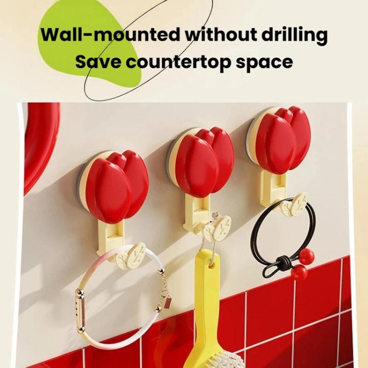Flower Suction Cup Towel Rack No-Drill Wall Mount For Kitchen & Bathroom
